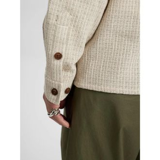 Anerkjendt Jassen, Heren, Wit, S, Veelzijdig Overshirt in Tofu Kleur