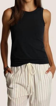 True Grit Essential Tank Top In Washed Black