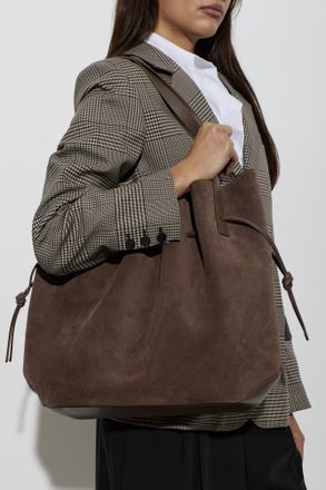 Yuzefi Scallop Shopper Bag, Womens, Brown