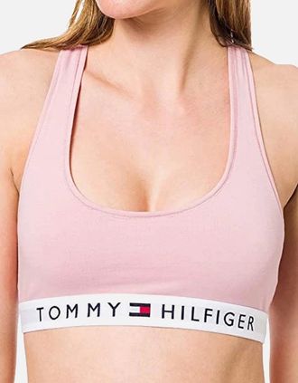 Tommy Hilfiger Womens Original Cotton Bralette, Glacier Pink - Size: 10/8/10