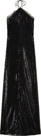 Twin-Set Abito midi con paillettes - Nero