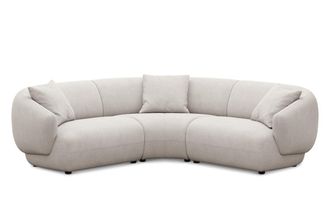 Castlery Auburn Sectional Sofa Customized, Cream, Spill Resistant, Modular for Sofas, Castlery Furniture