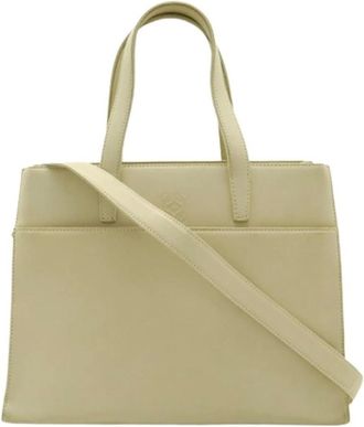 Loewe Pre-owned Tote Bags, female, Beige, Size: ONE SIZE Pre-owned Leather Shoulder Bag