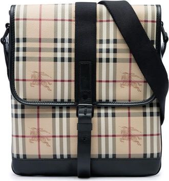 Burberry Pre-owned Burberry Haymarket Check Coated Canvas Crossbody Unisex OSHX6YPINH9NNZFR
