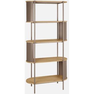 Sweeek Estanter&iacute;a De Biblioteca De Metal Curvado, 5 Niveles