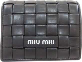 Miu Miu Black Leather Wallet (Bi-Fold) (Pre-Owned)