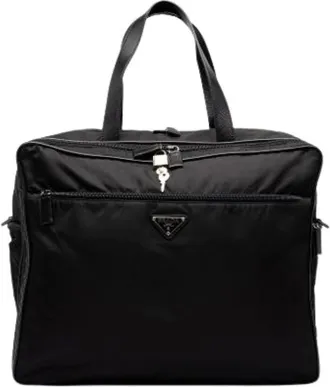 Prada Pre-owned Nylon Travel Bag - unisex - Pre-owned - Zwart - Maat: ONE Size Nylon
