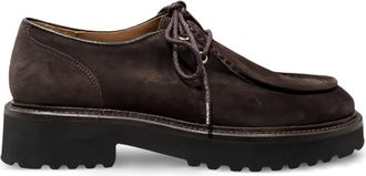 Calce Derby stringate con suola scanalata - Marrone