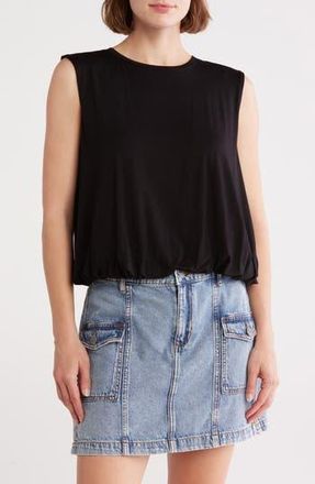 Elodie Sleeveless Bubble Hem Top in Black at Nordstrom Rack, Size Small