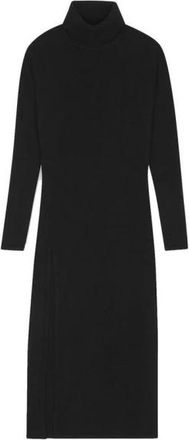 Saint Laurent Cashmere Casual Dress with Elegant Design - Dames - Maxi kleedjes - Zwart - XL - Kasjmier - Kleedjes