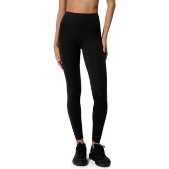 LilySilk Silk Contour High Rise Soft Ease Leggins in Black at Nordstrom, Size X-Large