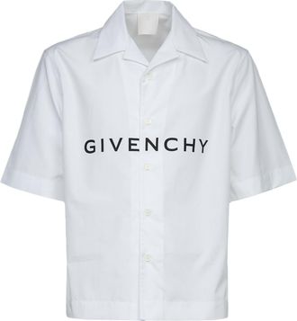 Givenchy Bicolor Cotton Shortsleeve Mens Shirt