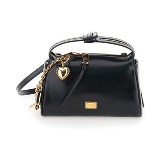 Dolce & Gabbana Tassen, Dames, Zwart, ONE Size, Katoen, Vittoria Mini Handtas