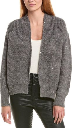 Fort&eacute; Cashmere Sequin Mohair-Blend Cardigan
