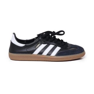 adidas Zwarte Leren Sneakers met Veters - Heren - Sneakers - Zwart - 42 1/2 EU - Leer - Schoenen