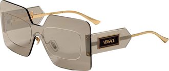 Versace Womens 42 mm Silver Sunglasses