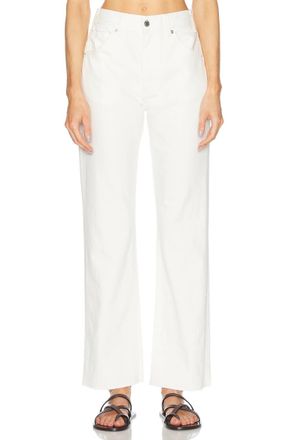 Nili Lotan Calla High-Rise Slim Straight Leg Ankle Jeans In Cream