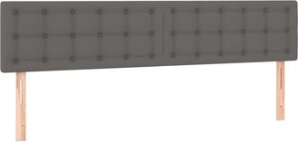 vidaXL Vidaxl Testiera 2 Pz Grigio 80x5x78/88 Cm In Similpelle