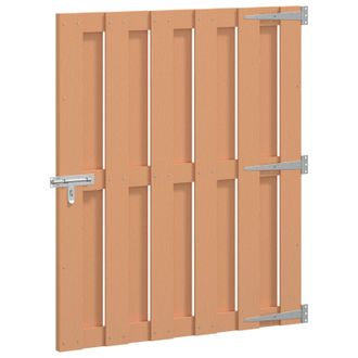 vidaXL Puerta De Jard&iacute;n 100 X 112 Cm Wpc Y Aluminio Marr&oacute;n Vidaxl