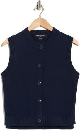 French Connection Mozart Sleeveless Cotton Sweater Vest in Navy at Nordstrom Rack, Size X-Large