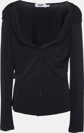 Moschino Jeans Black Jersey Button Front Shirt