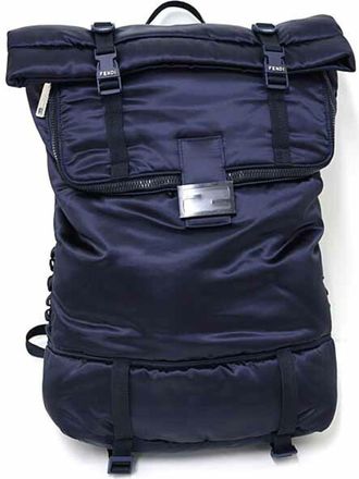 Fendi Navy Nylon Backpack (Pre-Owned)