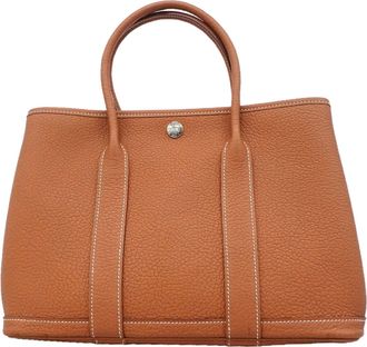 Herm&egrave;s Gold Negonda Leather Tote Bag (Pre-Owned)