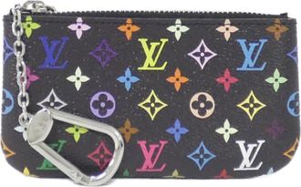 Louis Vuitton Black Coated Canvas Coin Purse/Coin Case (Pre-Owned)