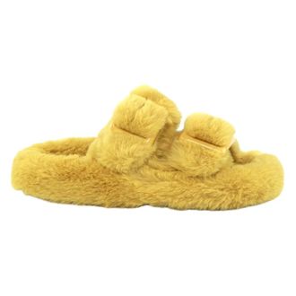 Colors Of California Sliders, female, Yellow, Size: 10 US Fur Slipper