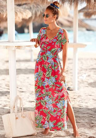 Lascana Womens Floral Pattern Maxi Dress