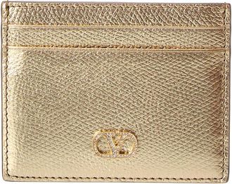 Valentino Vlogo Signature Leather Card Case