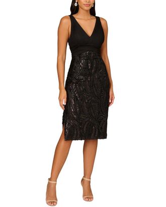 Aidan Mattox Embellished Midi Dress