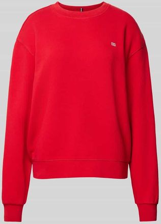 Tommy Hilfiger Sweatshirt mit Logo-Stitching in Rot, Größe XXL