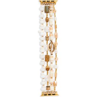 Nordstrom Rack Embellished Chain Apple Watch Watchband in Neutral Multi- Gold at Nordstrom Rack
