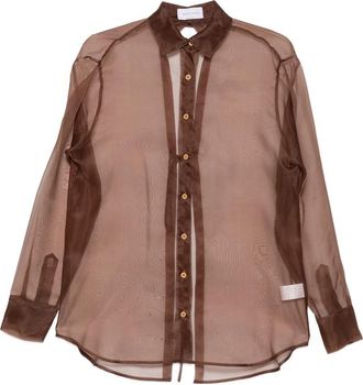 The Nina Studio Sheer Tie-back Shirt