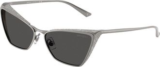 Jimmy Choo London JC4019B 300487 Womens Sunglasses Gunmetal Size 58