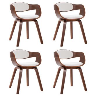 vidaXL Sedie Da Pranzo 4 Pz In Legno Piegato E Similpelle Vidaxl