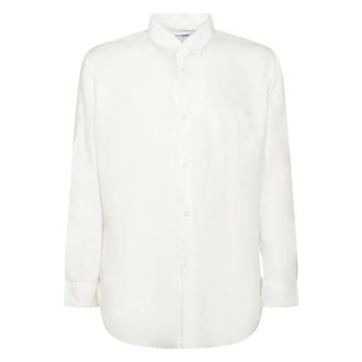 Comme Des Gar&ccedil;ons Formal Shirts, male, White, Size: XL Polyester Poplin Garment Treated Shirt