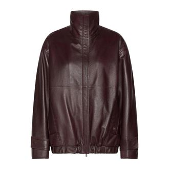 Marella Chaqueta de piel Mlllivrea - Jackets - Mujer - Marr&oacute;n - S