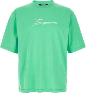 Jacquemus Green Logo Crew Neck T-Shirt