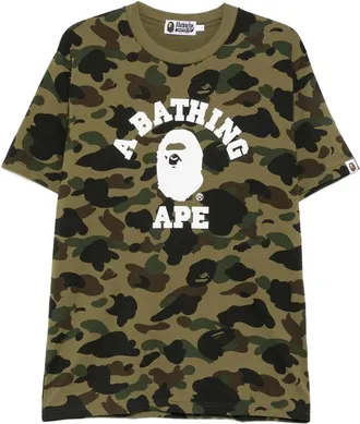 A Bathing Ape Camouflage-print Logo-print T-shirt