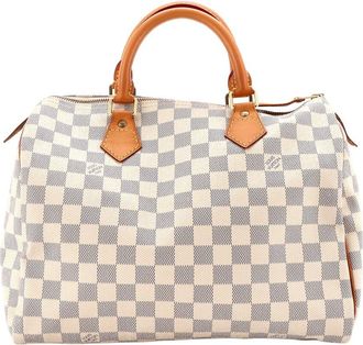 Louis Vuitton White Damier Speedy 30 (Authentic Pre-Loved)
