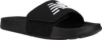 New Balance Mens 200 Adjustable Slide Sandal, Black/White, 5.5 UK