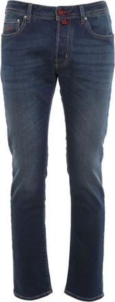 Jacob Cohen Slim Fit Jeans - Heren - Jeans - Blauw - Maat: W38 Katoen