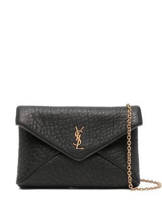 Saint Laurent logo-plaque shoulder bag - women - Calf Leather - OS - Black