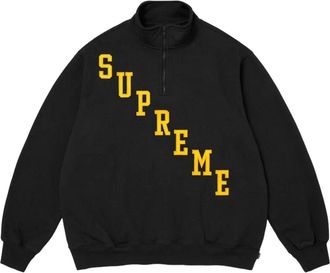 SUPREME FW26 Slant Appliqu&eacute; Half Zip Pullover Black FW26SW70-BLACK