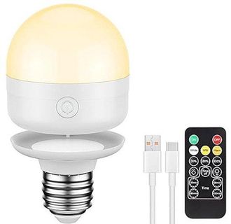OEM Una Lampada Ricaricabile Con Telecomando, Timer E 3 Temperature Di Colore - Attacco E27 Magnetico, Rimovibile, Ricaricabile Con Batteria