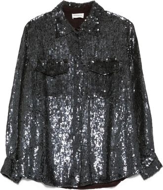 P.A.R.O.S.H. Camicia con paillettes - Marrone