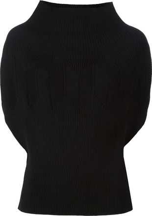 Junya Watanabe cape sleeve knit sweater - Nero
