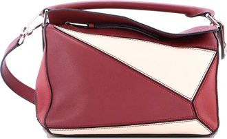 Loewe Puzzle Bag kleine leren tas - Rood